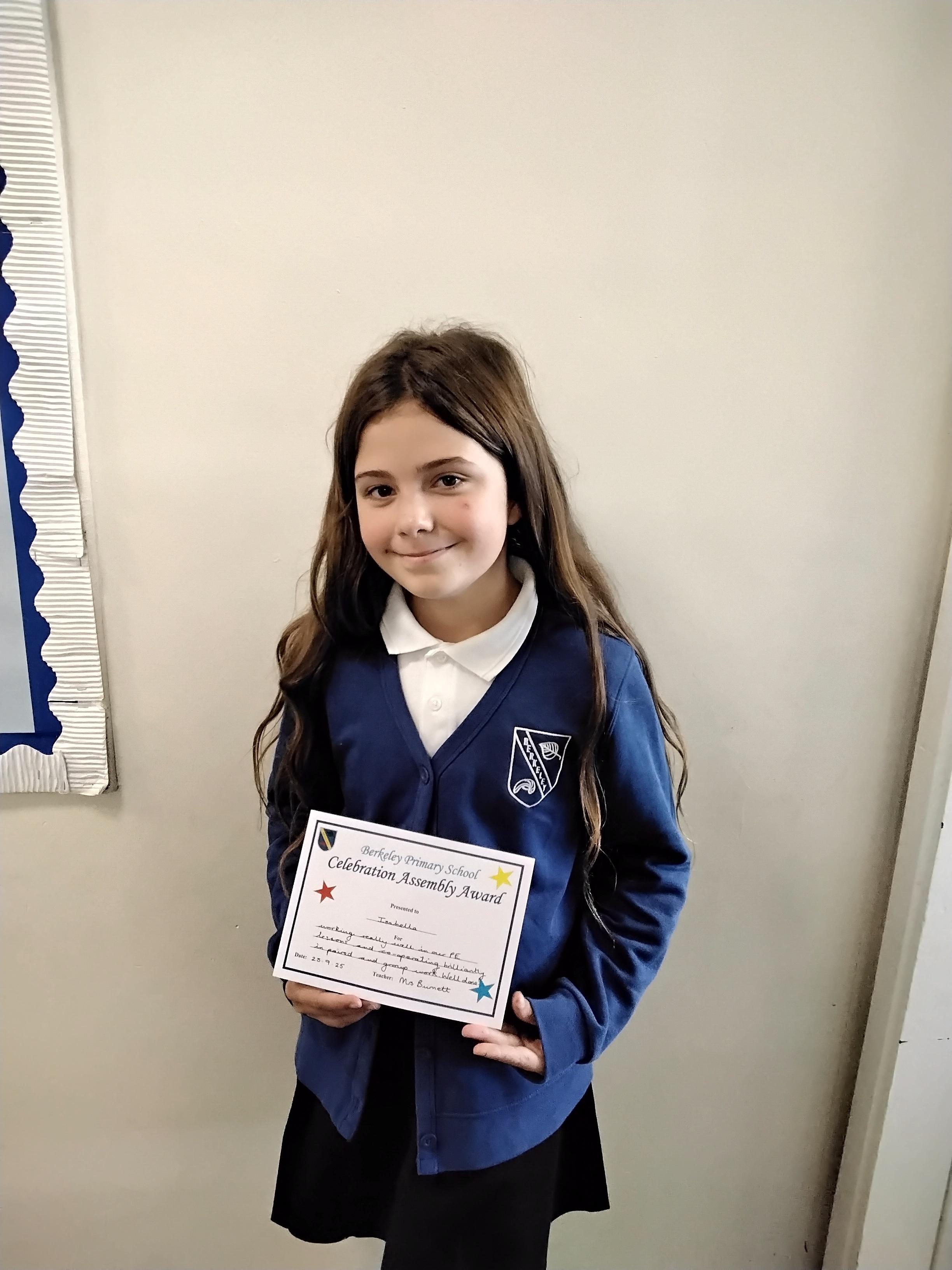 Well done to Isabella for being a wonderful class expert in all areas of PE!