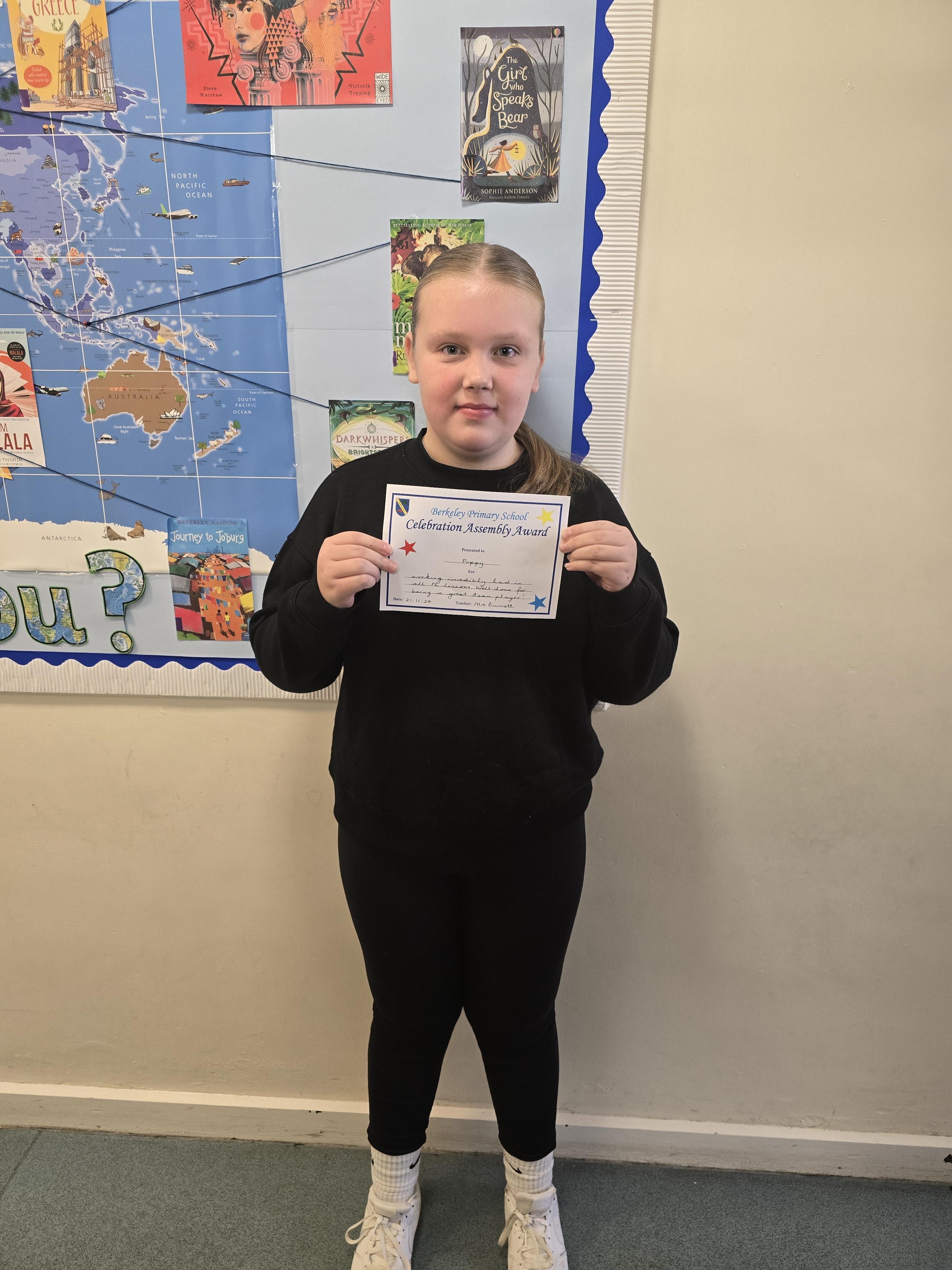 Well done for working incredibly hard in PE lessons!