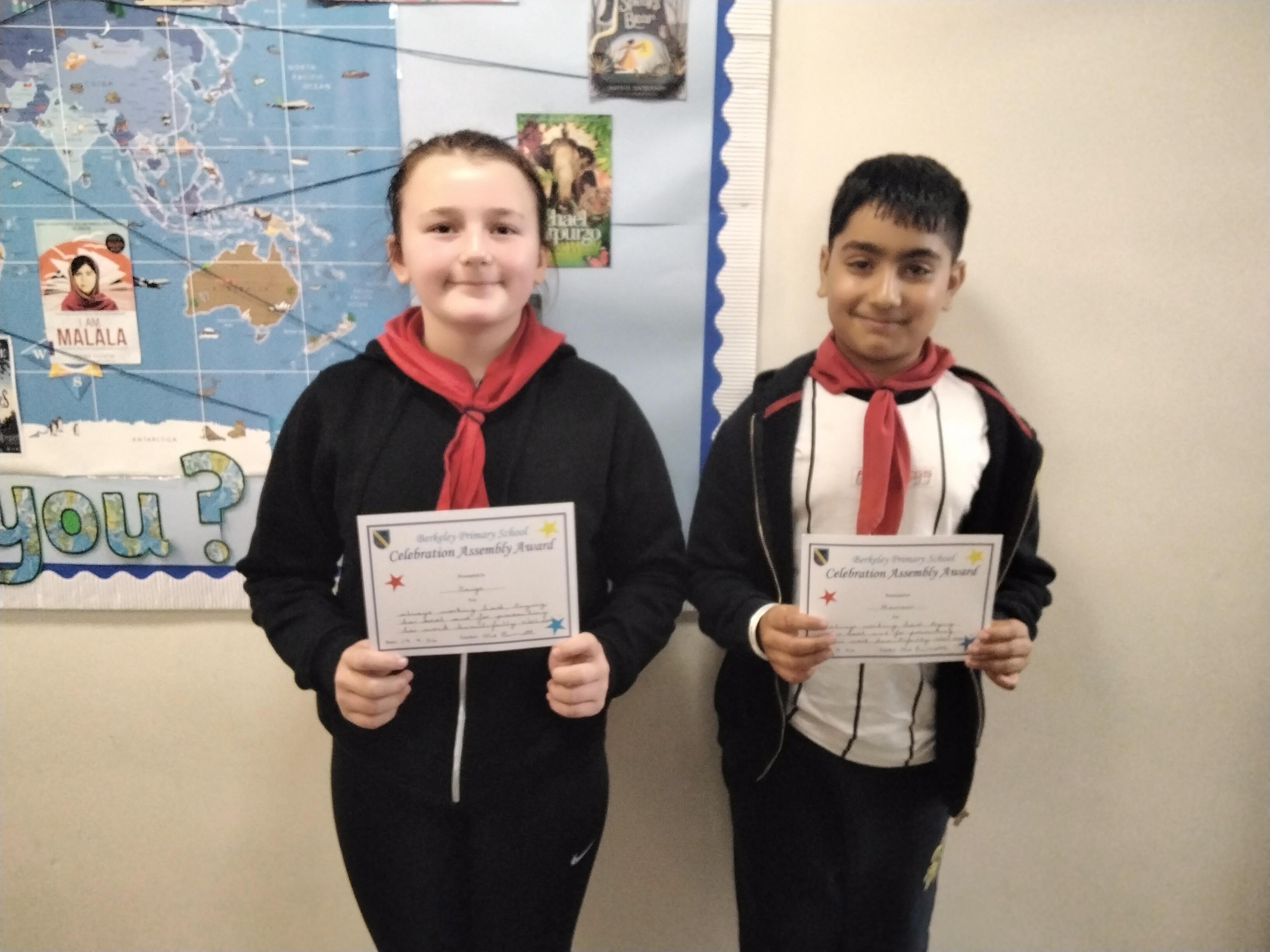 Well done for being great role models to our class!