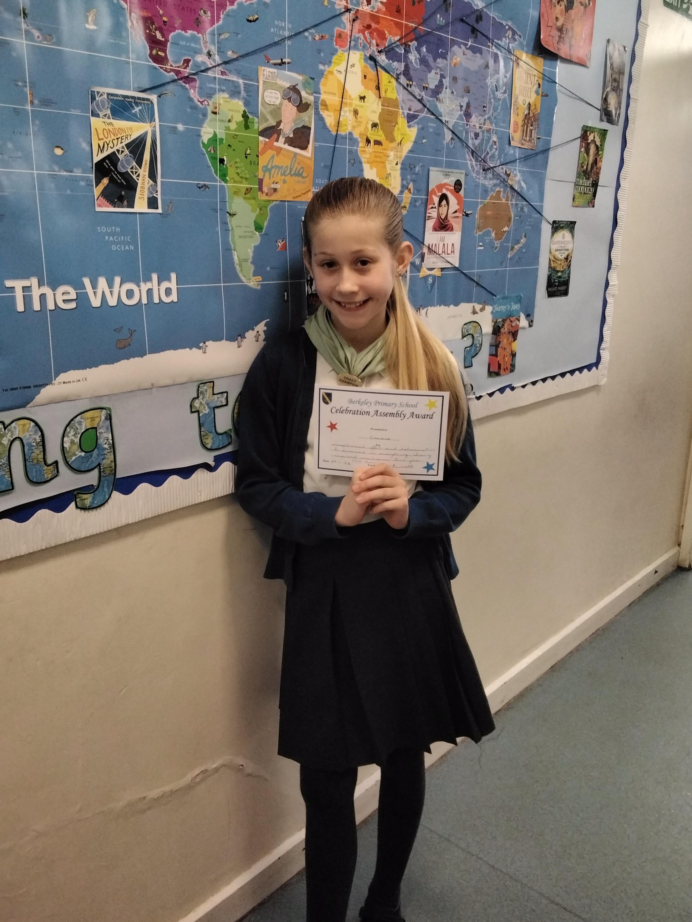 Well done to Connie for exceptional effort and determination!