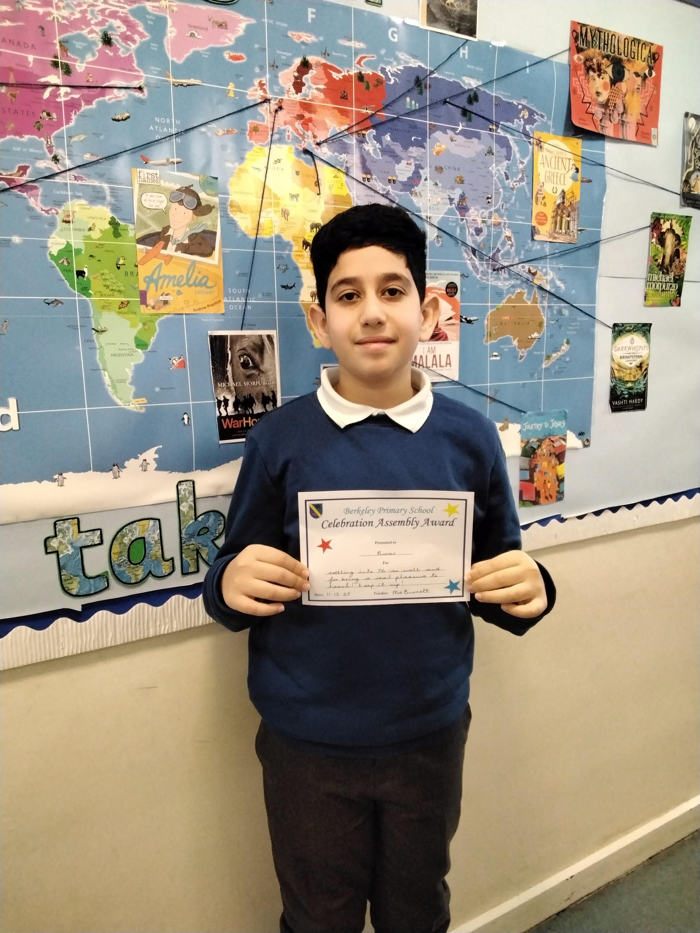 Well done to Bwar for settling into 6Beech tremendously well!