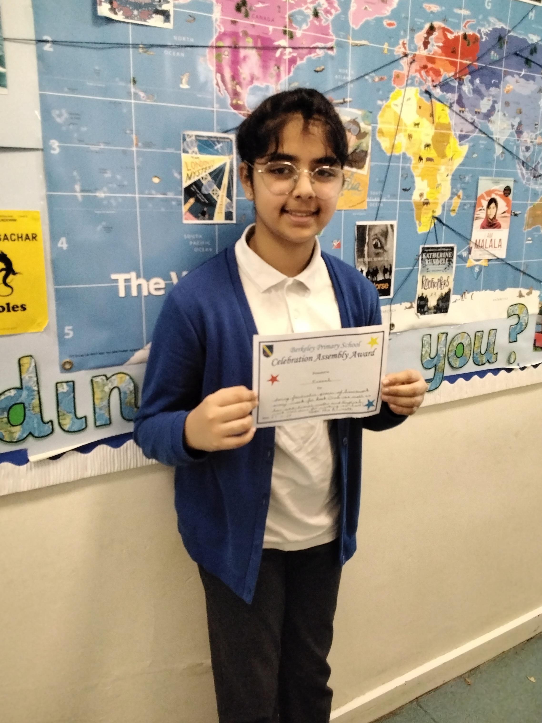 Well done to Fizzah for producing such fantastic pieces of homework!