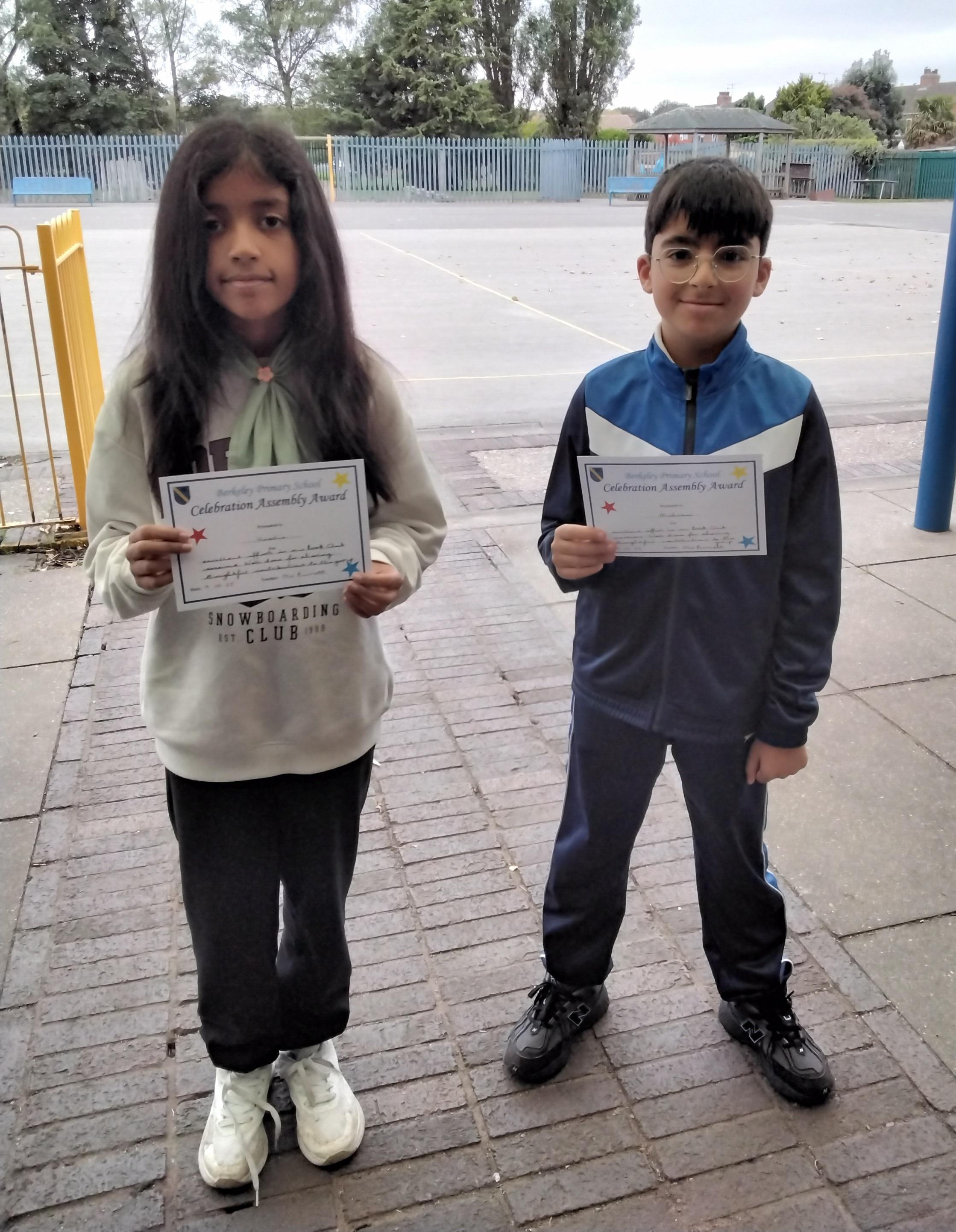 Well done to Haddia and Mihram for great work in Book Club!