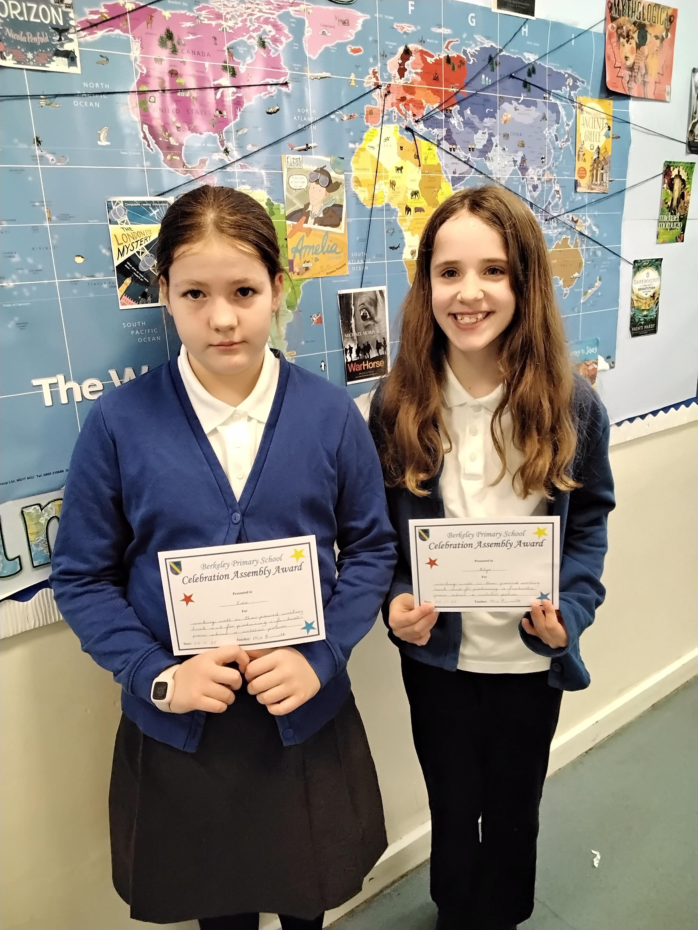 Well done to Evie and Alys for writing a fantastically gruesome witches poem!