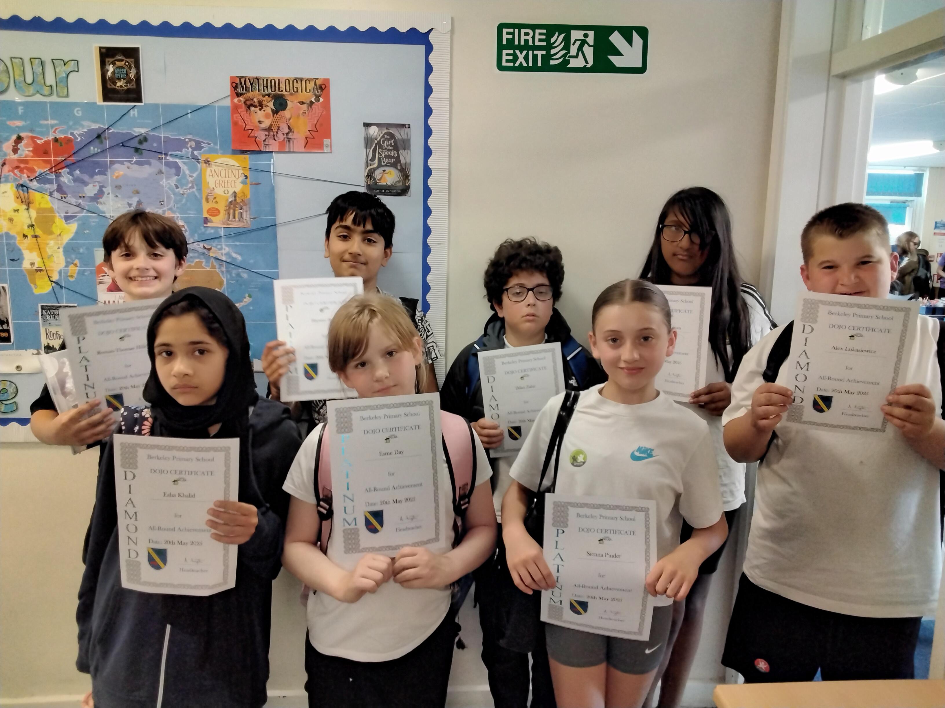 Well done to our 'Diamond and Platinum' certificate winners!