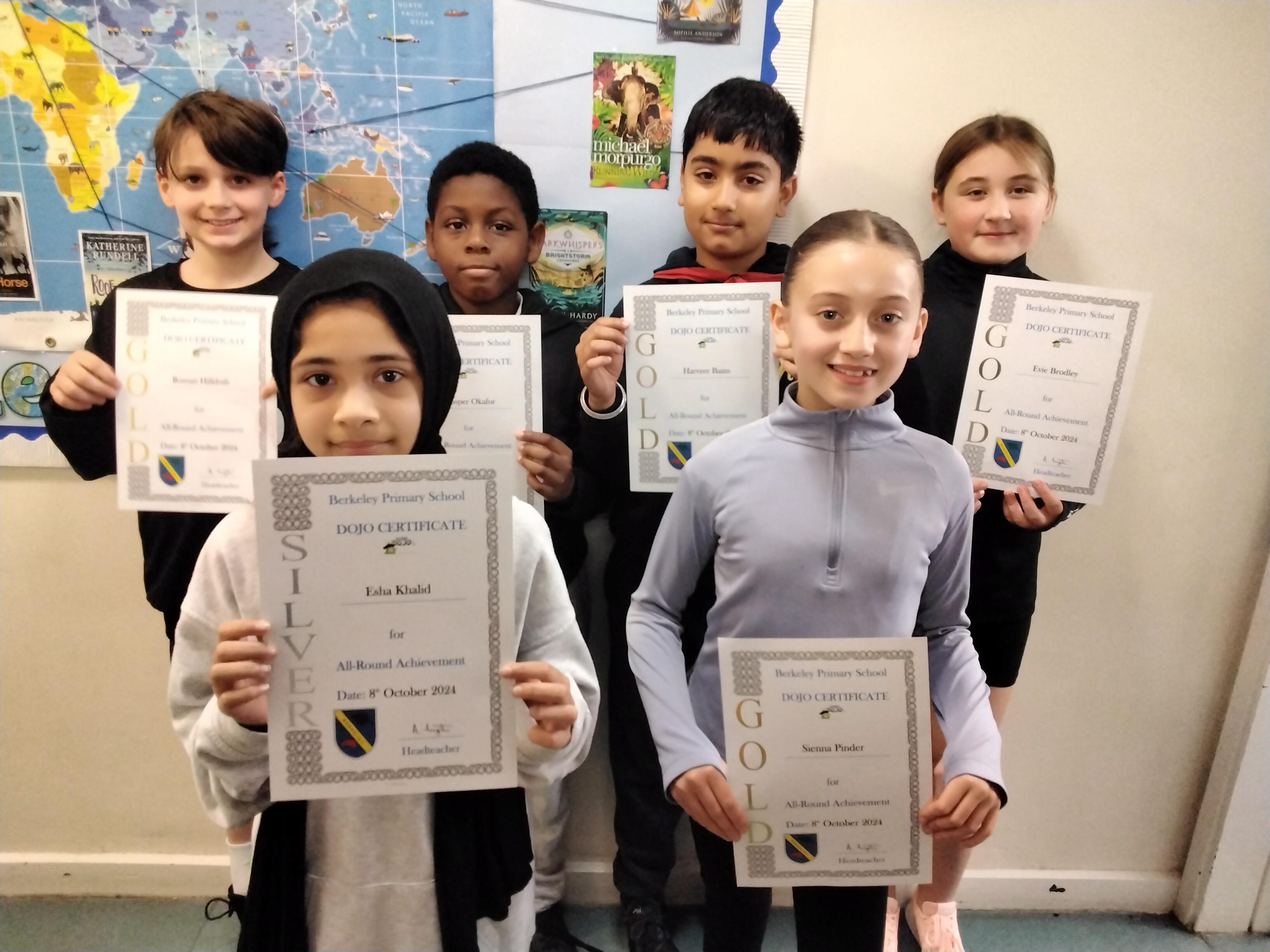 Well done to our 'SILVER' and 'GOLD' certificate winners!