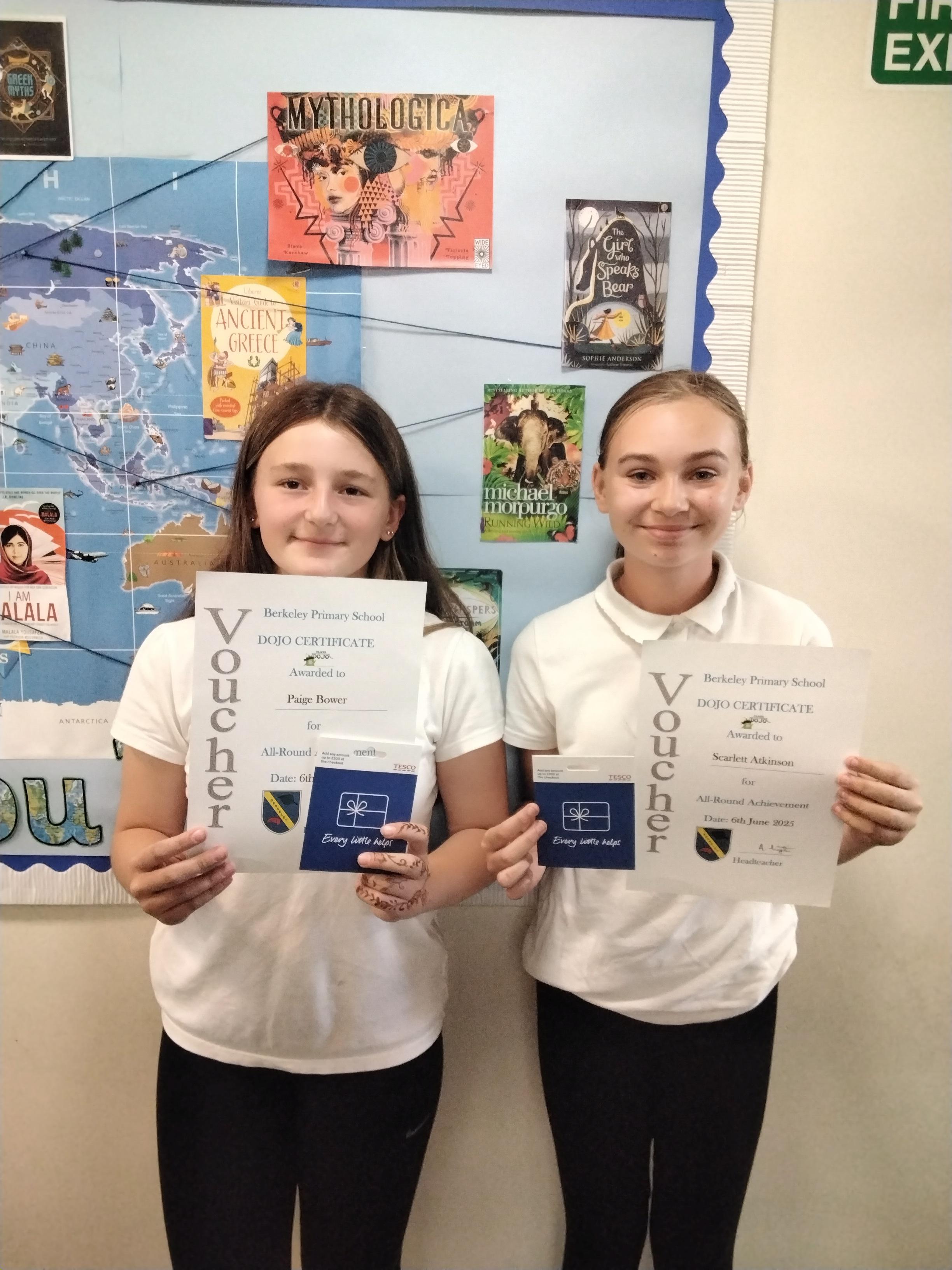 Well done to our 'Voucher' certificate winners!